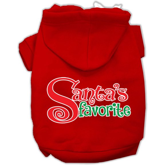 Christmas Pet, Dog  Cat Hoodie Screen Printed, "Santa's Favorite"