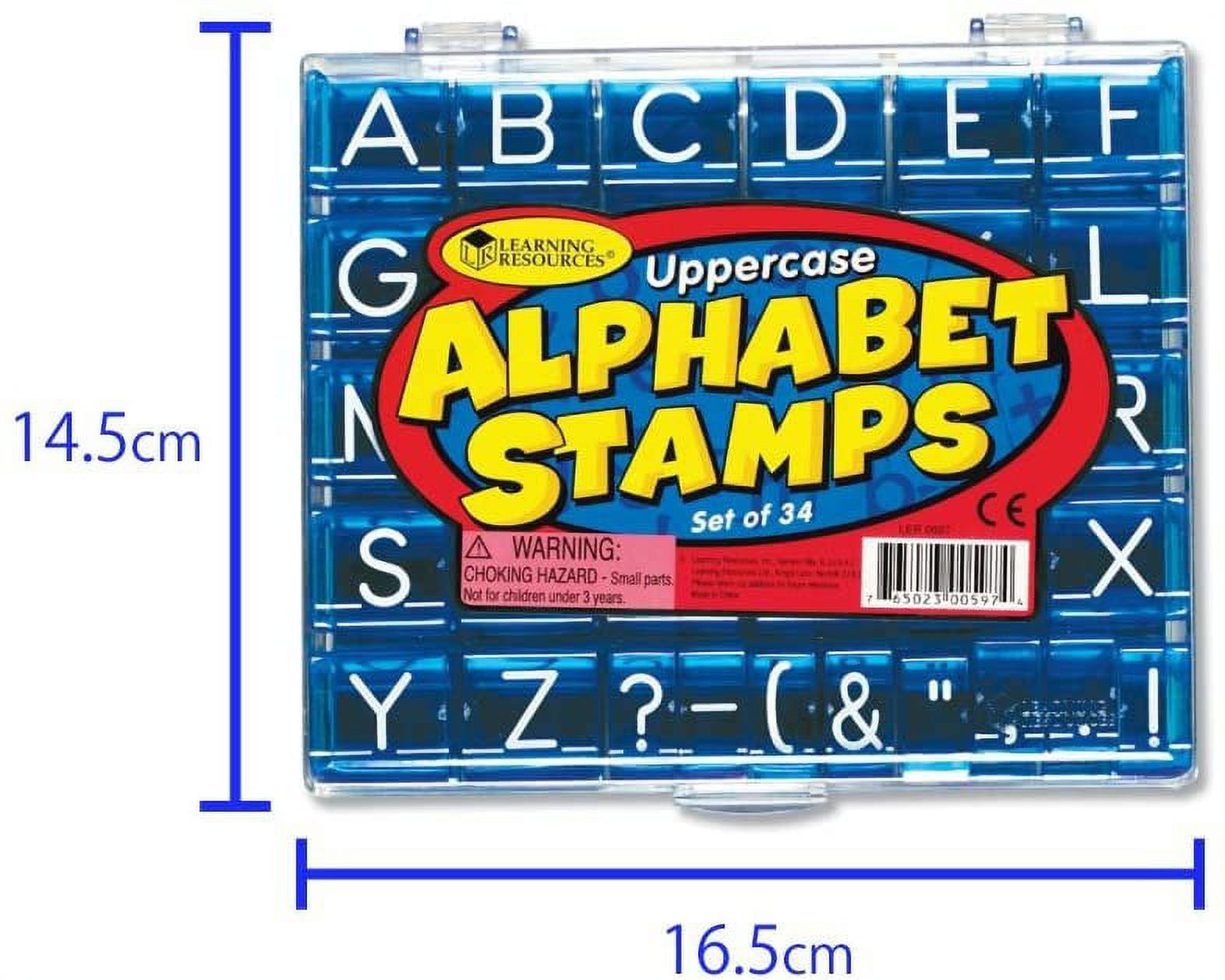 Learning Resources Uppercase Alphabet Stamps 1 x 1 34 Stamps Per