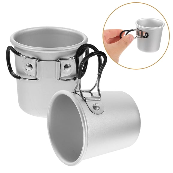 Worgeous Backpacking Gear Silver Aluminum Alloy 2Pcs Compact Design For Outdoor Enthusiasts