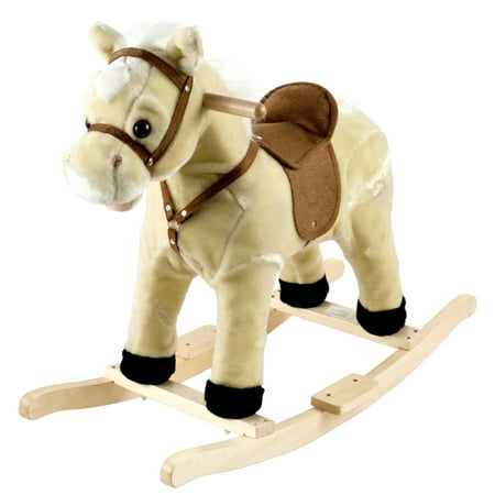 Lil Henry Rocking Horse, Brown Ride On Rocking Animal Toy by Happy (Best Gaited Horse For Trail Riding)