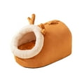thumbnail image 2 of YIKA Christmas Decorations Cats Bed Winter Warm Cats Sleeping Bag Semi Enclosed Sense Of Security Cats Bed Pet Houses Dog Bed Suitable For Winter Christmas Decorations Indoor Orange, 2 of 6
