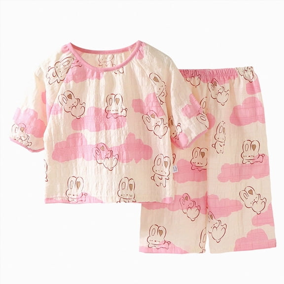 Boys and Girls Soft Pajamas Cotton Toddler Pjs Long Sleeve Kid Sleepwear Sets 6-12 Months 12-24 Months 2t 3t 4t 5t 6t 7t 8t 9t Children(Pink,2-3 Years)