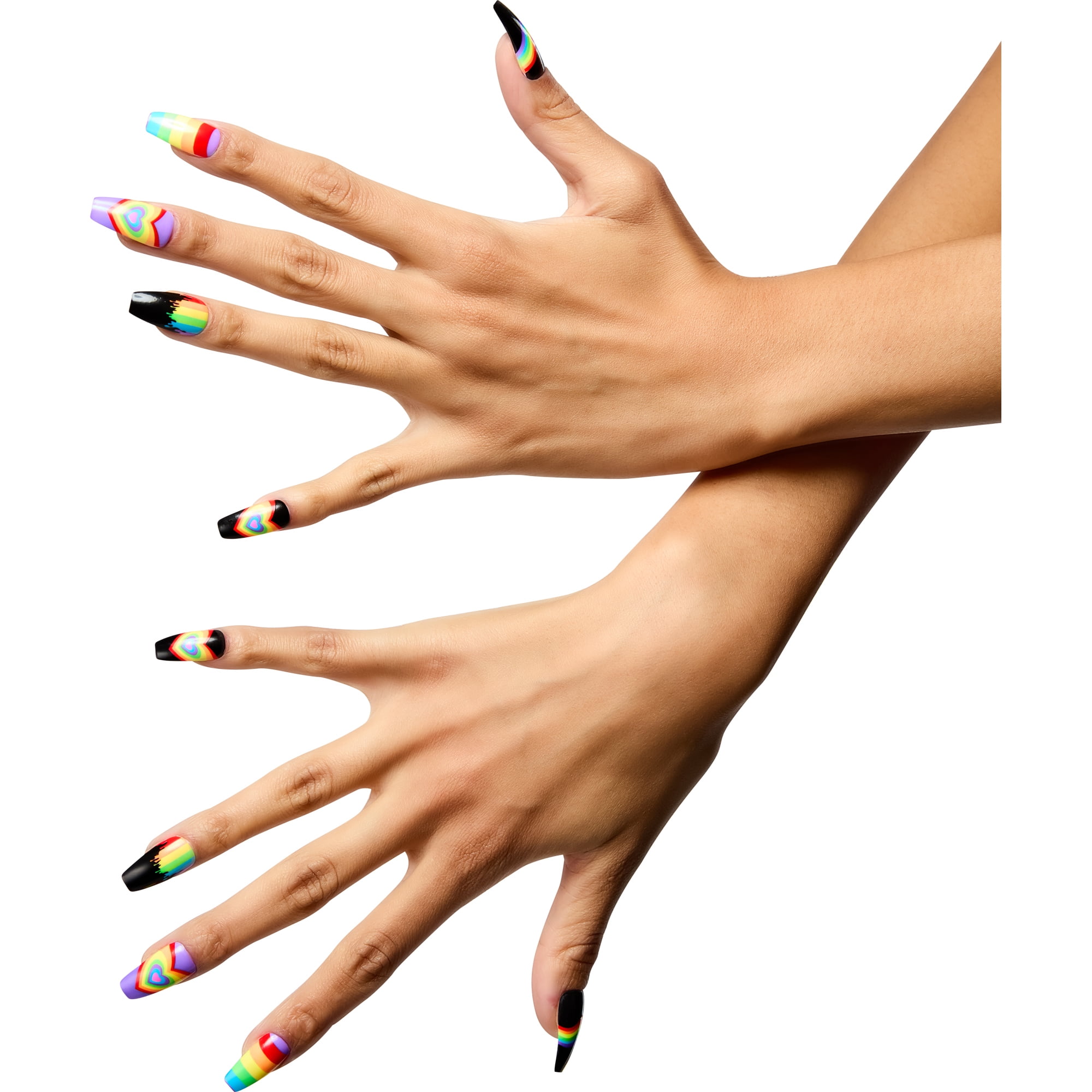 Rubies Rainbow Nail Kit with 24 Press-On Nails