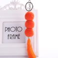 thumbnail image 3 of Pom Pom Keychain Handmade Bohemian Pompom Tassel Charm Handbag Charm for Women, 3 of 10