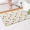 thumbnail image 4 of Pioneer Flower Floral Print Pattern Bathroom Rugs Mat, Non Slip Microfiber Bathroom Rug with Rubber Backing, Soft Mats for Bathroom Floor Tub Shower, 17"x30", 4 of 5