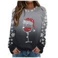 thumbnail image 1 of Womens Sweatshirt Oversized Sweatshirts Crewneck Long Sleeve Pullover, 1 of 4