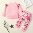 thumbnail image 3 of Lovebay Infant Baby Girls Ruffle Floral Sweatshirt Sweatpants Outfits Tracksuit Set 4-5 Years, 3 of 12