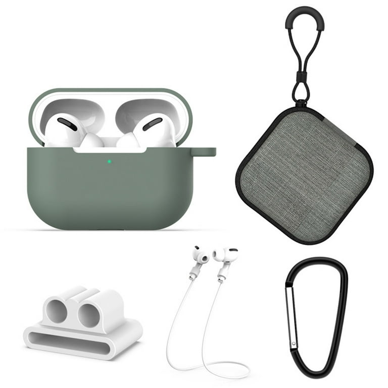 Visland For Airpods Pro Case Accessories Set,5 in 1 Silicone