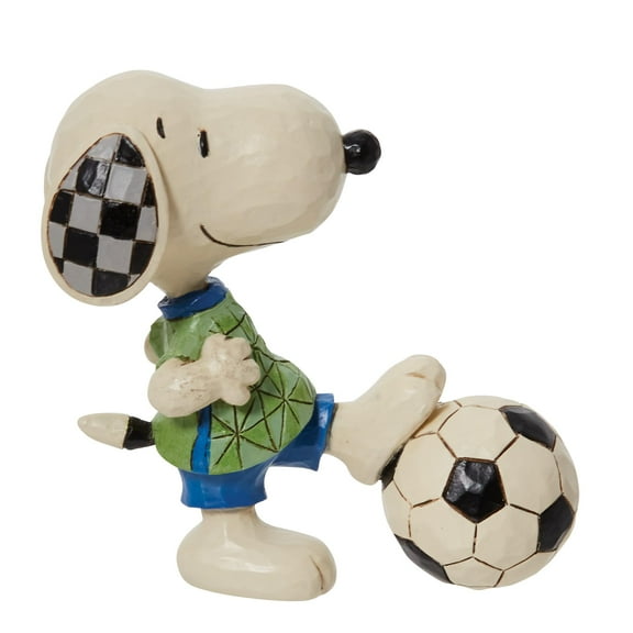 Enesco Peanuts by Jim Shore Mini Snoopy Soccer, Figurine, 3in H