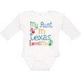 thumbnail image 3 of Inktastic My Aunt in Texas Loves Me Boys or Girls Long Sleeve Baby Bodysuit, 3 of 5