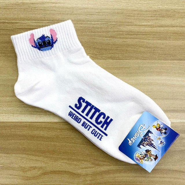 Disney Spring Summer Cartoon Mickey Minnie Donald Duck Daisy Lady Sweet Socks Solid Color Socks35-40 Gao Jinjia LED