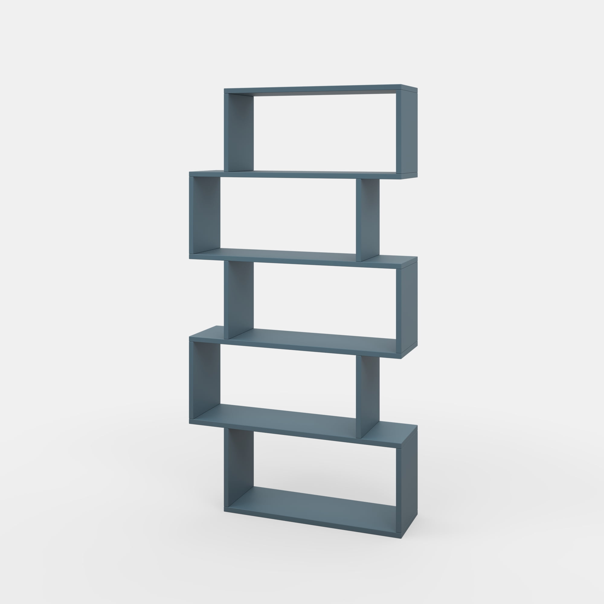Ada Home Decor Furniture Multiple Tier Open Shelf Petrol Blue Barclay Modern Bookcase