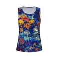 thumbnail image 3 of Picia Colorful Fall Leaves Pattern Women's Workout Tank Top,Breathable Activewear,Slim Fit Athletic Top,Versatile Workout Moisture-wicking top-Large, 3 of 9