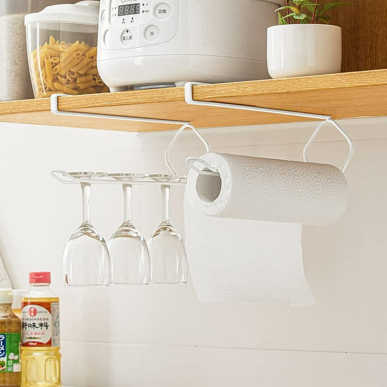 2 Pack Paper Towel Holder Wall Mount, Paper Towel Holder Under