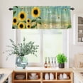 thumbnail image 5 of 3 Piece Kitchen Curtains and Valances Set Sunflowers Cafe Curtains 36 Inch Length Botanical Ombre Flowers You Are My Sunshine Valance & Tier Curtain for Living Room Bedroom Window 54"x18"+27"x36"*2, 5 of 6