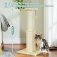 thumbnail image 5 of PAWZ Road 31" Natural Sisal Cat Scratching Post Indoor Cat Scratcher with Plush Large Base, Beige, 5 of 9