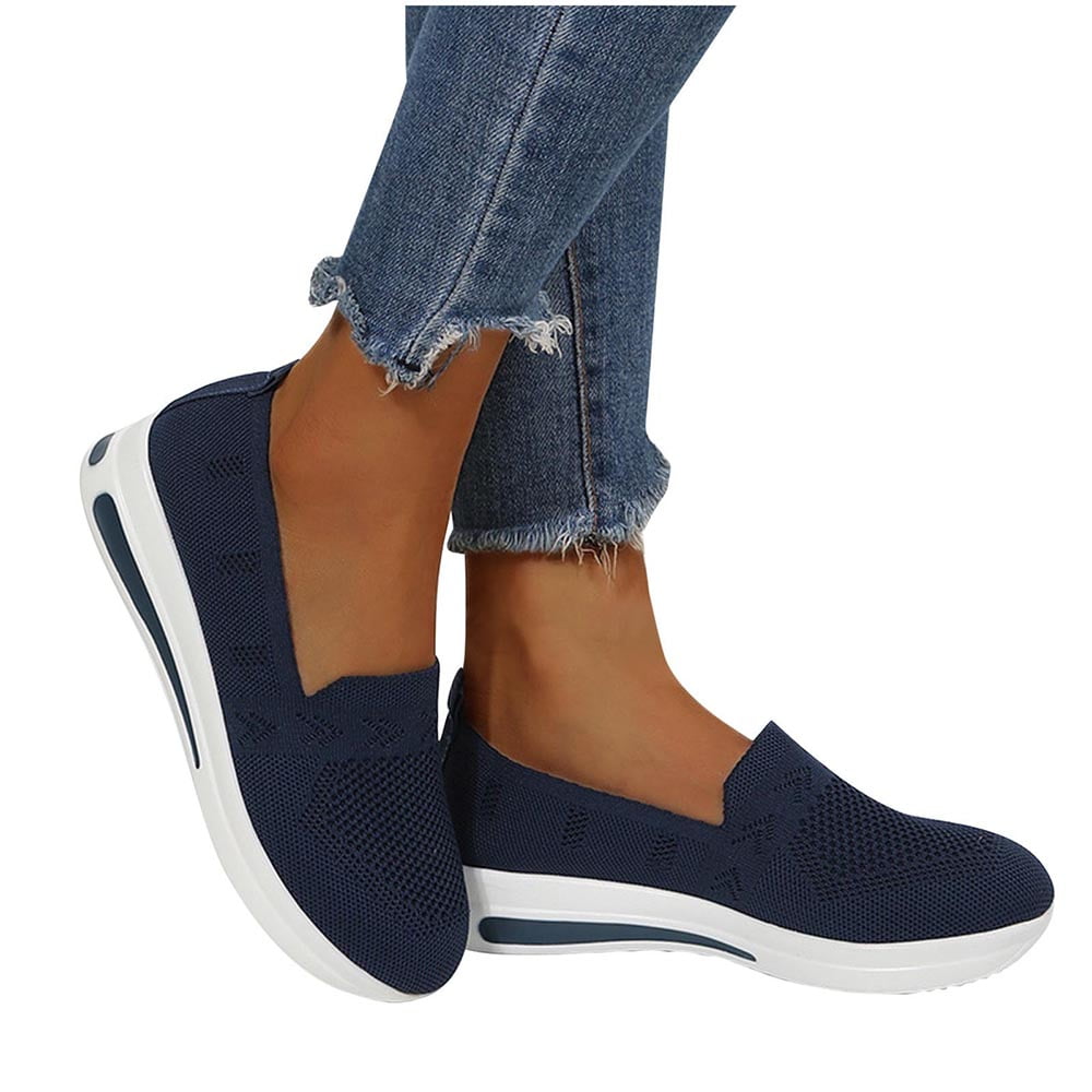 KBODIU Womens Slip On Sneakers, Casual Canvas Sneaker, Round Toe Soft