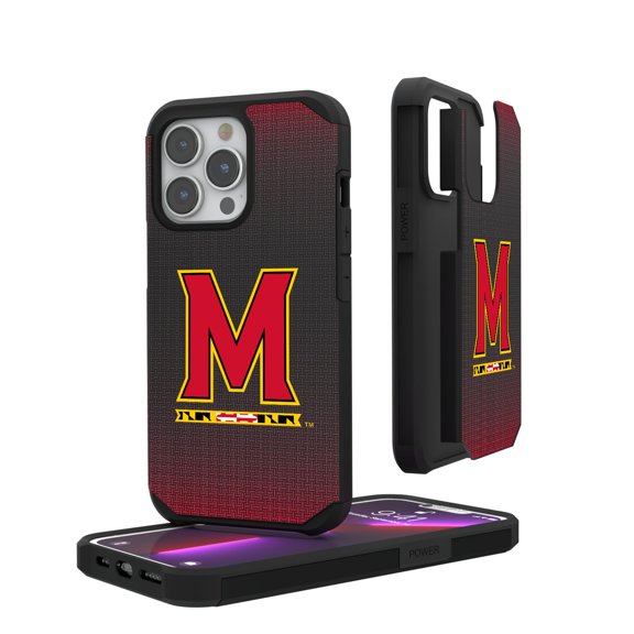 Maryland Terrapins Linen Logo iPhone Rugged Case