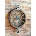 thumbnail image 2 of 21.75" Large Open Extravagant Vintage Wall Clock with Roman Numerals and Hook, 2 of 2
