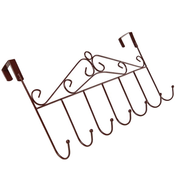 7 Hook Over the Door Organizer Heavy Duty Metal Rack for Back of Door, No Drill Needed for Towels, Robes or Coats Storage