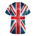 thumbnail image 3 of Fiudx Ofertas Del Día Blusa de Manga Corta con Cuello En V para Mujer, Uniforme, Día de La Independencia, Bolsillos Impresos, Blusa de Enfermería, 3 of 4