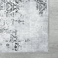thumbnail image 4 of HOMERRY Area Rug 4' x 6' Vintage Distressed Floral Area Rug for Living Room Washable Soft Indoor Floor Carpet, Grey, 4 of 7