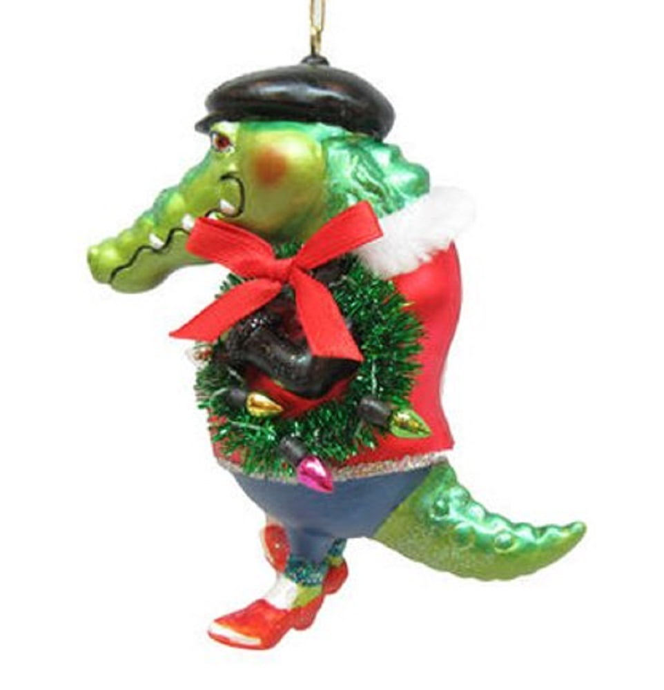 crocodile christmas ornament
