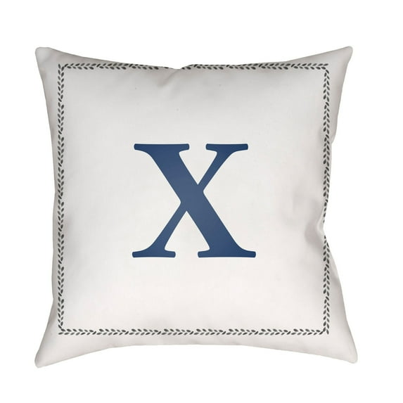 Surya Initials 18" x 18" Medium Square Throw Pillow INT024-1818