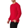thumbnail image 4 of Lars Amadeus Men's Casual Long Sleeve Solid Color Basic Round Neck Pullover Sweatshirt, 4 of 6