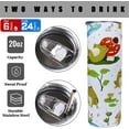 thumbnail image 5 of Frog Tumbler With Lid and Straw 20 oz Insulated Frog Tumbler Stainless Steel Frog Skinny Tumbler Water Bottle Travel Mug Wine Cups Frog Gifts for Women, 5 of 6