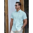 thumbnail image 6 of Youclos Men's Short Sleeve Dress Shirts Casual Button Down Shirt Regular Fit, 6 of 8