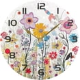 thumbnail image 5 of GZHJMY Wall Clock Cotton Fowers 10 Inch Silent Non Ticking Quality Quartz Battery Operated Digital Round Easy to Read for Home Office Kitchen Decorative, 5 of 7