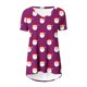 thumbnail image 4 of Puntoco Blusa de cuello en V con mangas raglán cortas y espalda larga con estampado navideño informal a la moda para mujer, 4 of 5