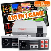 Retro Gaming Console with 620 Built-in Classic Games, 8-Bit Video Game System for Adults and Kids, Includes 2 Controllers - Rediscover the Joy of Retro Gaming