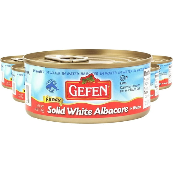 Gefen Chunk Light Tuna in Water 6oz 6 Pack, Low Fat, Kosher for Passover