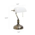 thumbnail image 2 of Simple Designs Executive Banker's Desk Lamp with Glass Shade, 2 of 4