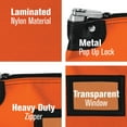 thumbnail image 2 of BankSupplies Laminated Nylon Locking Deposit Bag | Orange| 15W x 11H | 2 Keys, 2 of 6
