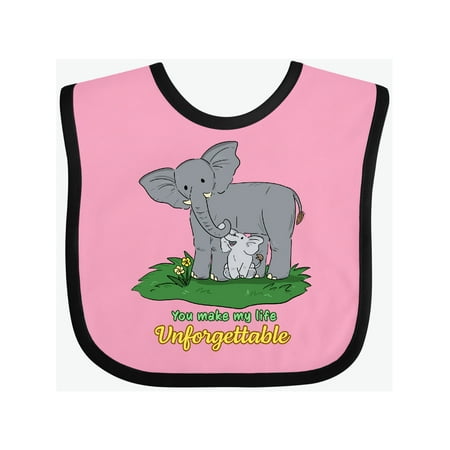 

Inktastic You Make My Life Unforgettable with Elephant Family Gift Baby Boy or Baby Girl Bib
