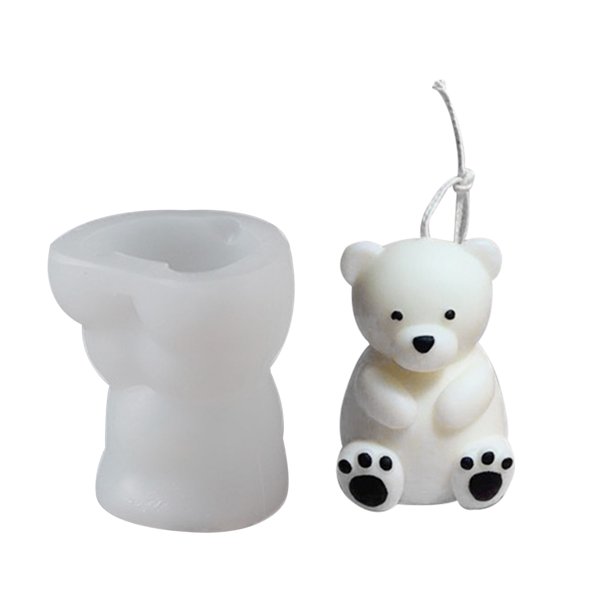 Molde de Cocina Bear Molds for Candle Making Silicone 3D Epoxy Casting Mold DIY Craft (S) Tmvgtek Libre de BPA