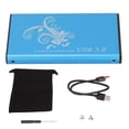 thumbnail image 1 of Hard Drive Enclosure 4TB 2.5in 5Gbps Transmission USB3.0 Aluminium Alloy Plug and Play HDD Enclosure for Laptop Desktop Blue (Not Inclube Hard Disk), 1 of 4