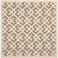 thumbnail image 1 of Safavieh Tapis de Cour Marron Intérieur Extérieur - Carré 4 Pieds, 1 of 4