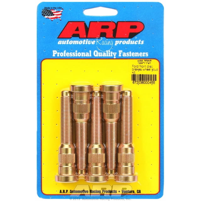 ARP Auto Racing Wheel Stud 100-7707 1/2 Inch - 20 Thread Size; 3.050 Inch Under Head Length; 1.000 Inch Knurl Length; Ford Early Front Disc