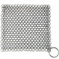 thumbnail image 1 of Limpiador, fregador, fregador de hierro fundido Limpiador de sartén con cadena de acero inoxidable de 7" x 7" para hornos holandeses presazonados de hierro fundido Sartenes para gofres, 1 of 6