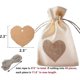 thumbnail image 2 of 40-pack 4"x6" heart-shaped burlap bags, with DIY labels, for Valentine's Day, 2 of 4