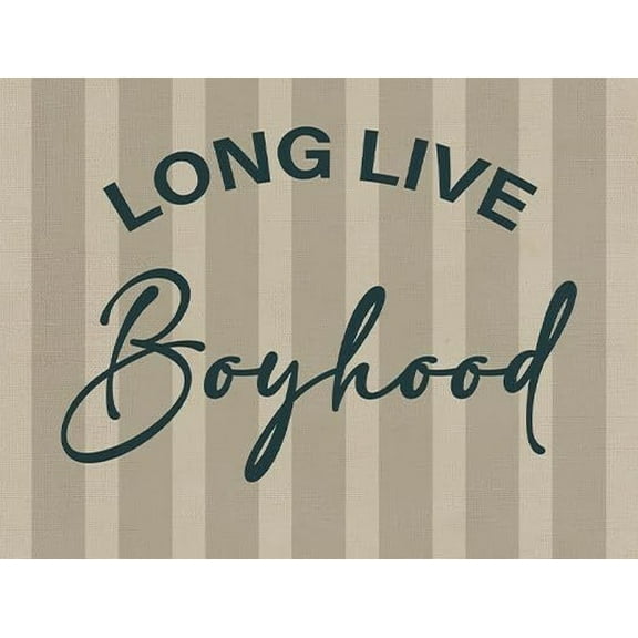 Long Live Boyhood Banner Wall Art Boy Nursery Wall Decor for Toddler Boys Bedroom Playroom poste