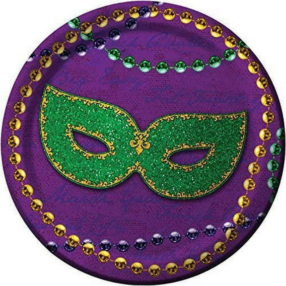 Rue Bourbon Mardi Gras Party 7" Dessert Plates