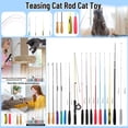 thumbnail image 5 of Interactive Cat Wand Toy, Retractable Feather Teaser with Interchangeable Refills, Extendable Fishing Pole Style Toy for Indoor Cats Exercise and Play, Fun Pet Supplies E, 5 of 5