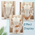 thumbnail image 3 of 1 Pair Polyester Detachable Long Mesh Sleeves White Fingerless Gloves Sheer Gloves 59.5cm Long Bridal Arm Sleeves Women Long Lace Gloves for Wedding Dess Sweater Prom Opera Theme Party for DIY, 3 of 7