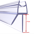 thumbnail image 2 of Tira de sellado de 100 cm para puertas de ducha selladas, junta impermeable de PVC para mamparas de ducha, protección impermeable para vidrio de 4-6 mm., 2 of 5