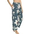 thumbnail image 2 of Bingfone Pajamas For Women,Blue Flower Pajama Pants With Pockets-X-Large, 2 of 9